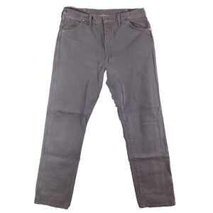 Wrangler Original Jeans Men's Sz 38x34 Gray 100% Cotton Straight Leg Made in USA